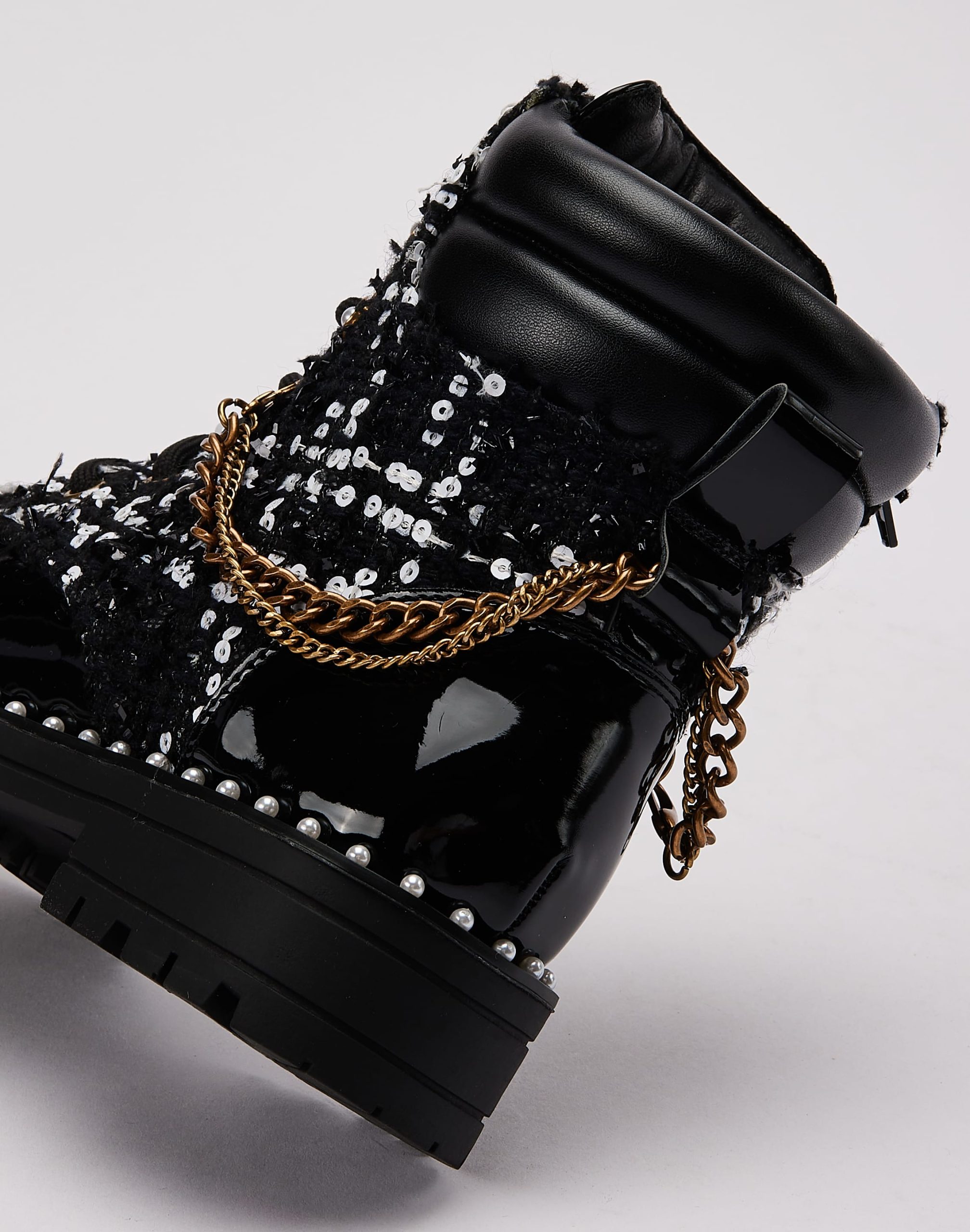 Kurt Geiger Chain Combat Boot Pre-School - Image 5