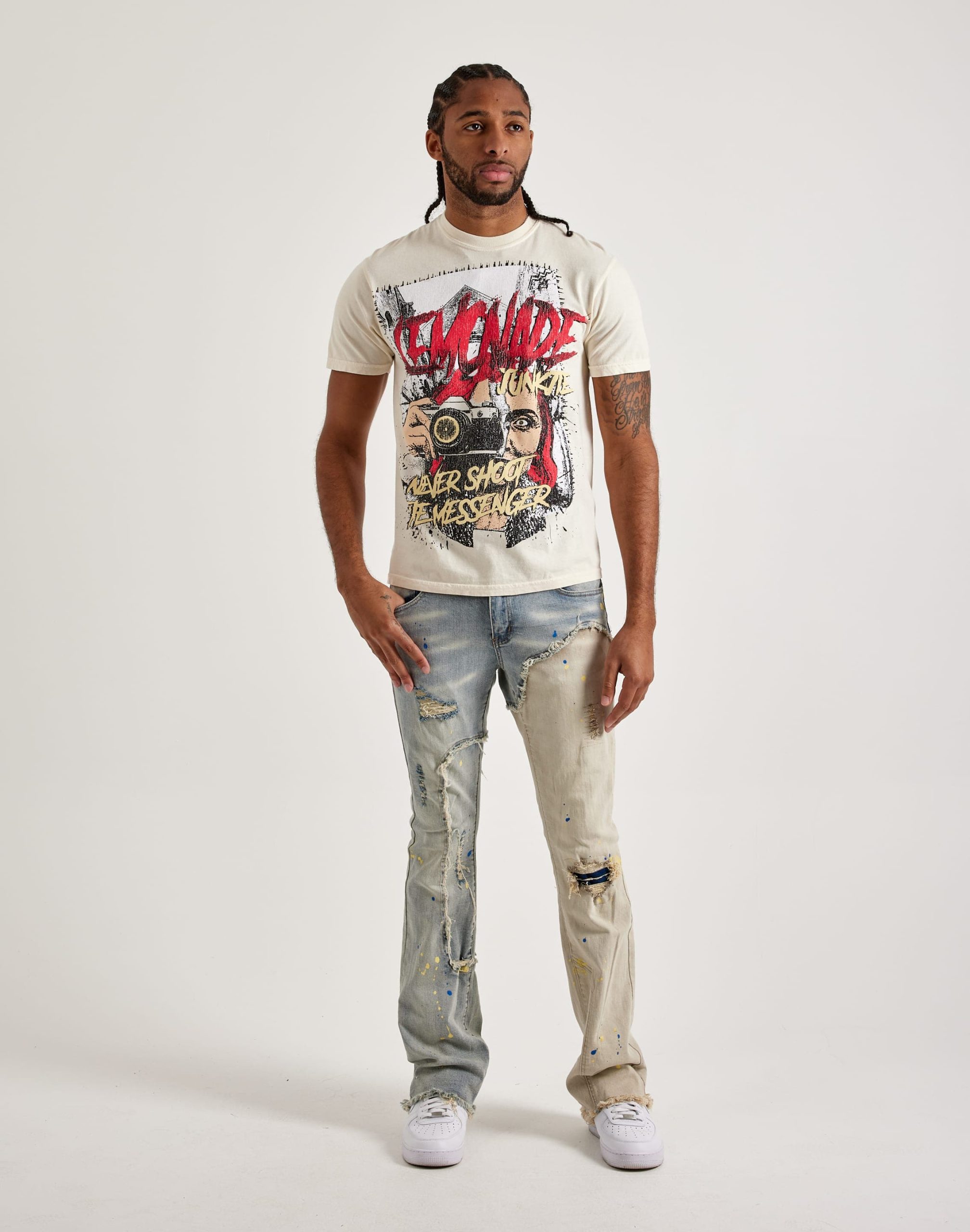 Lemonade Junkie Don't Shoot The Messenger Tee - Image 4