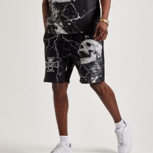 Majestik Skull Tapestry Shorts
