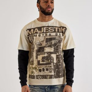 Majestik Motor Club Long-Sleeve Twofer Shirt
