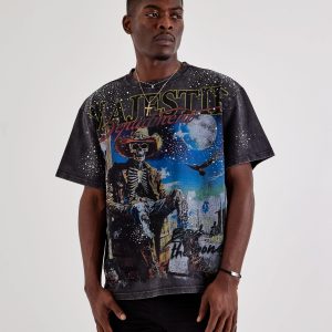 Majestik  Bad To The Bone Rhinestone T-Shirt