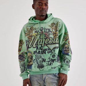 Majestik No Pain All-Over Graphic Hoodie