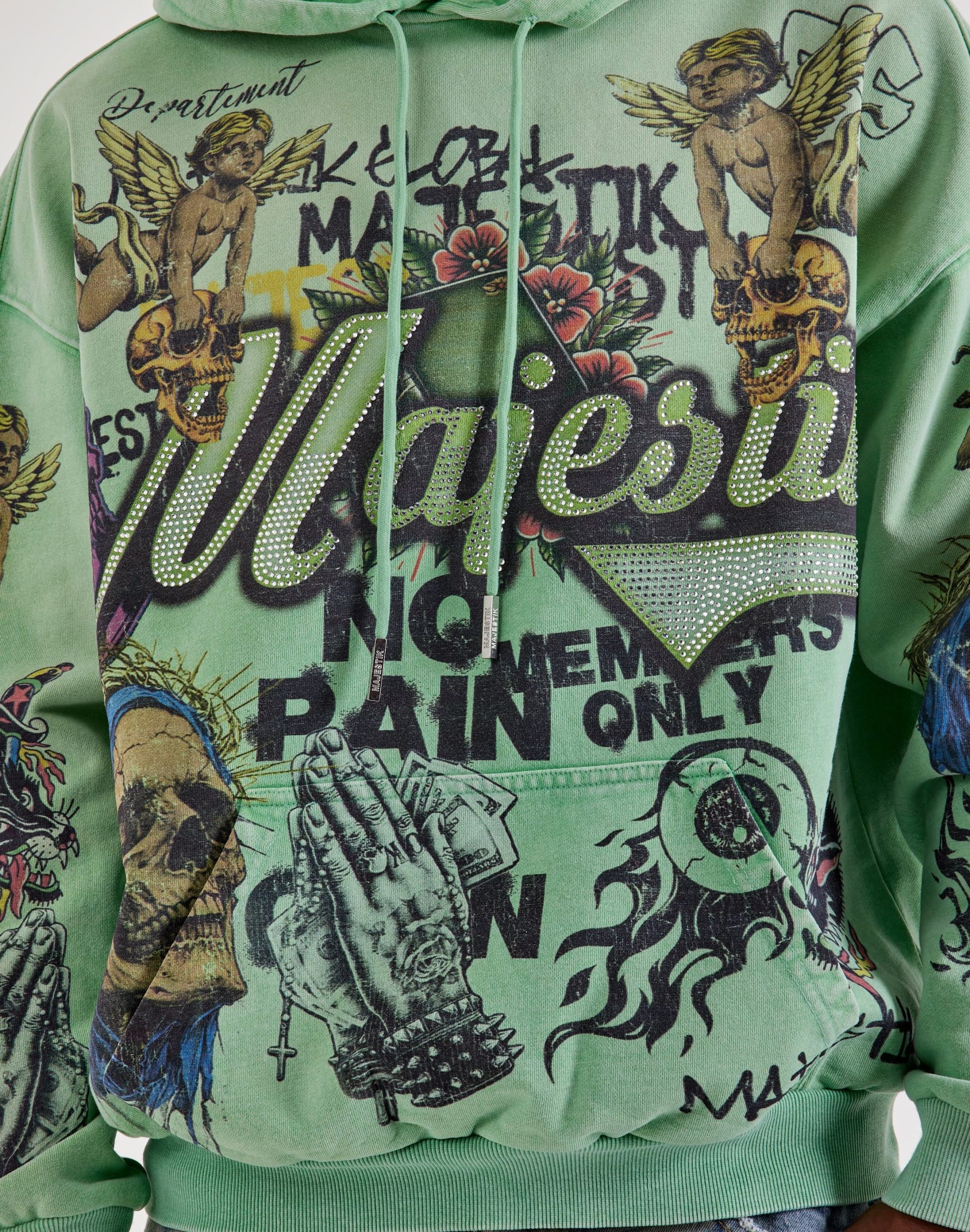 Majestik No Pain All-Over Graphic Hoodie - Image 3