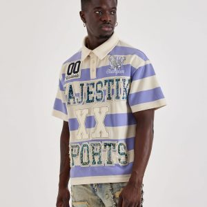 Majestik XX Rhinestone Polo Shirt