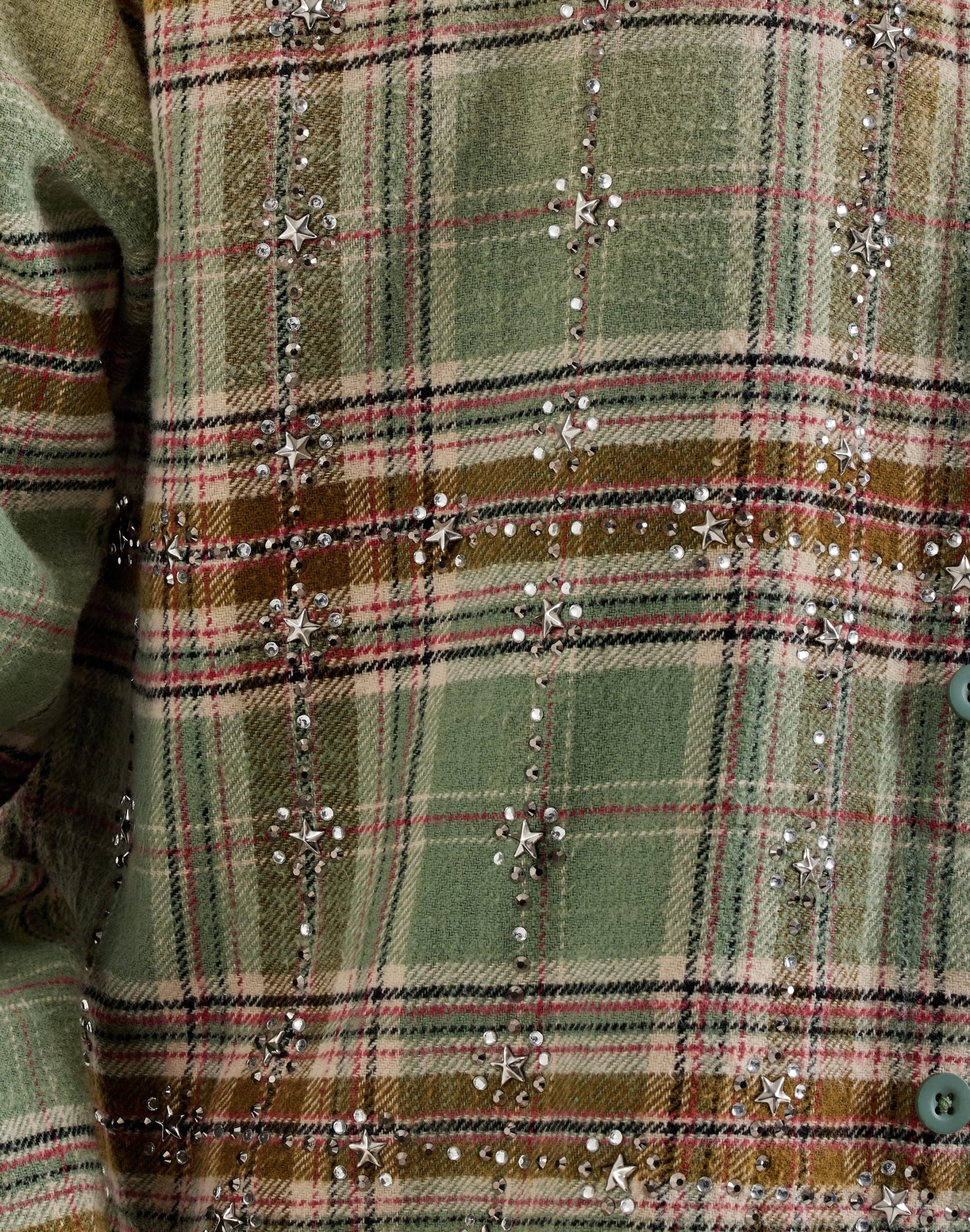 Majestik Eagle Allover Rhinestone Flannel Shirt - Image 4