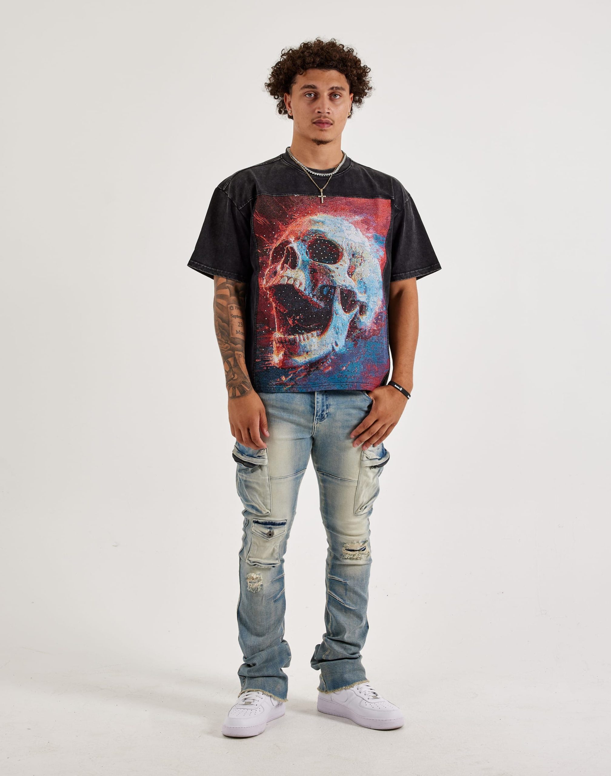 Majestik Skull Face Tapestry Tee - Image 4