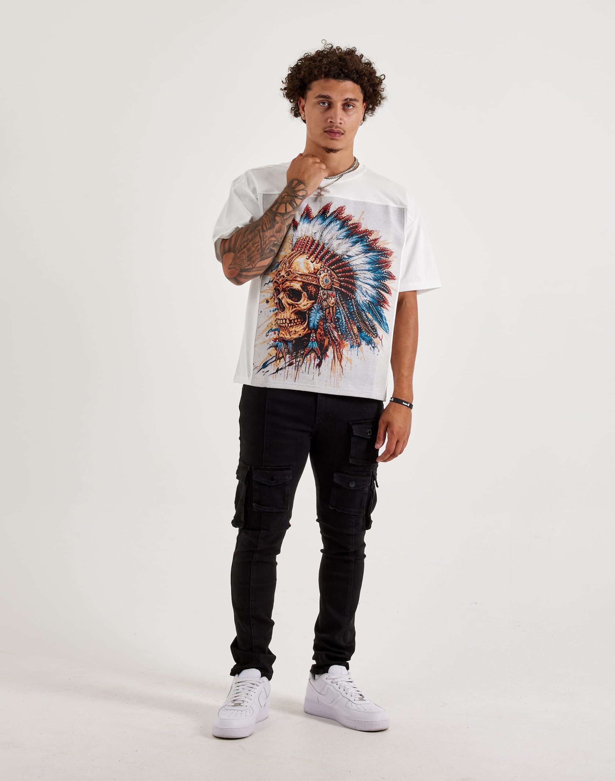 Majestik Native Skull Tapestry Tee - Image 4