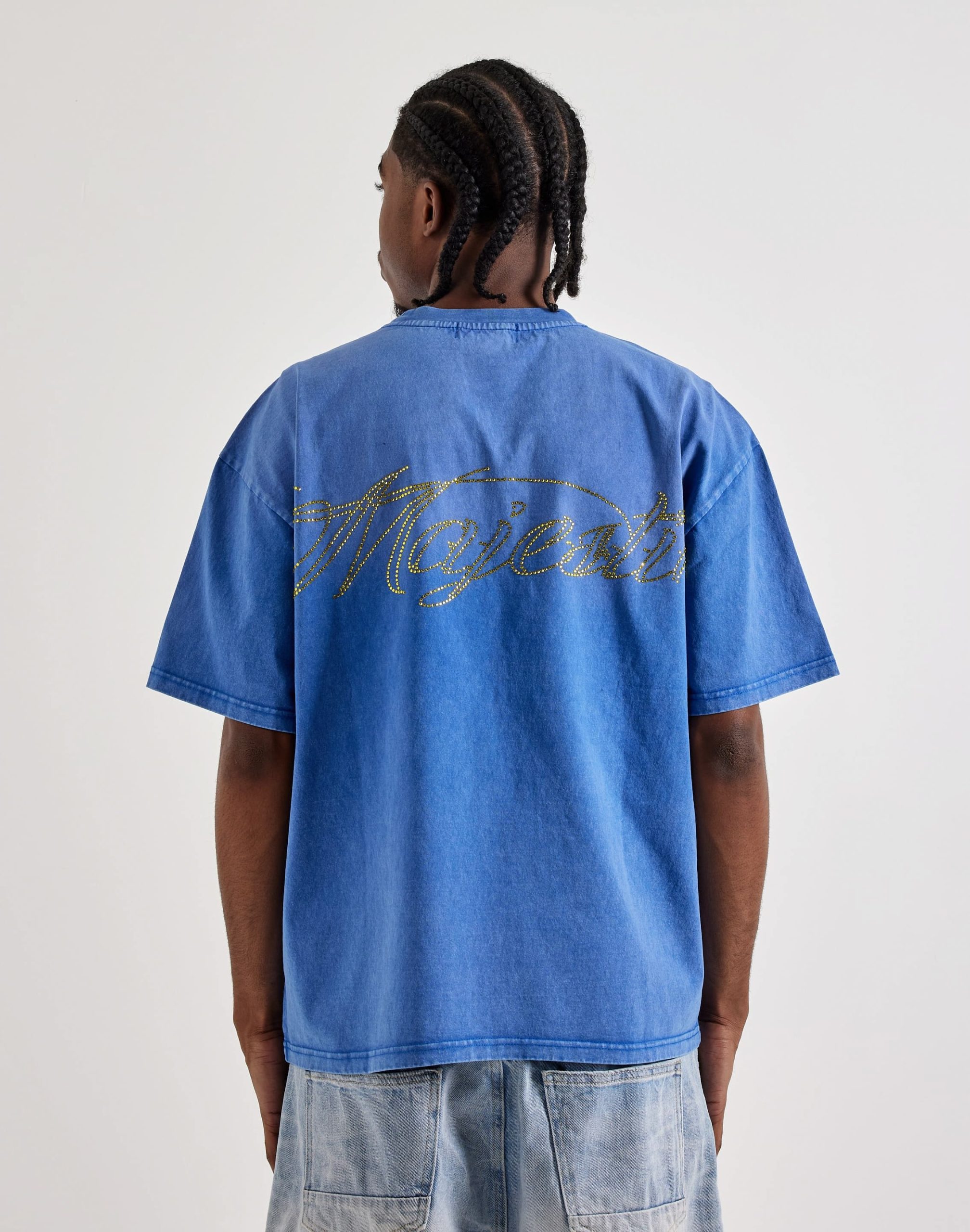Majestik World Bear Rhinestone Tee - Image 2