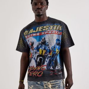 Majestik Riding Here Rhinestone Tee