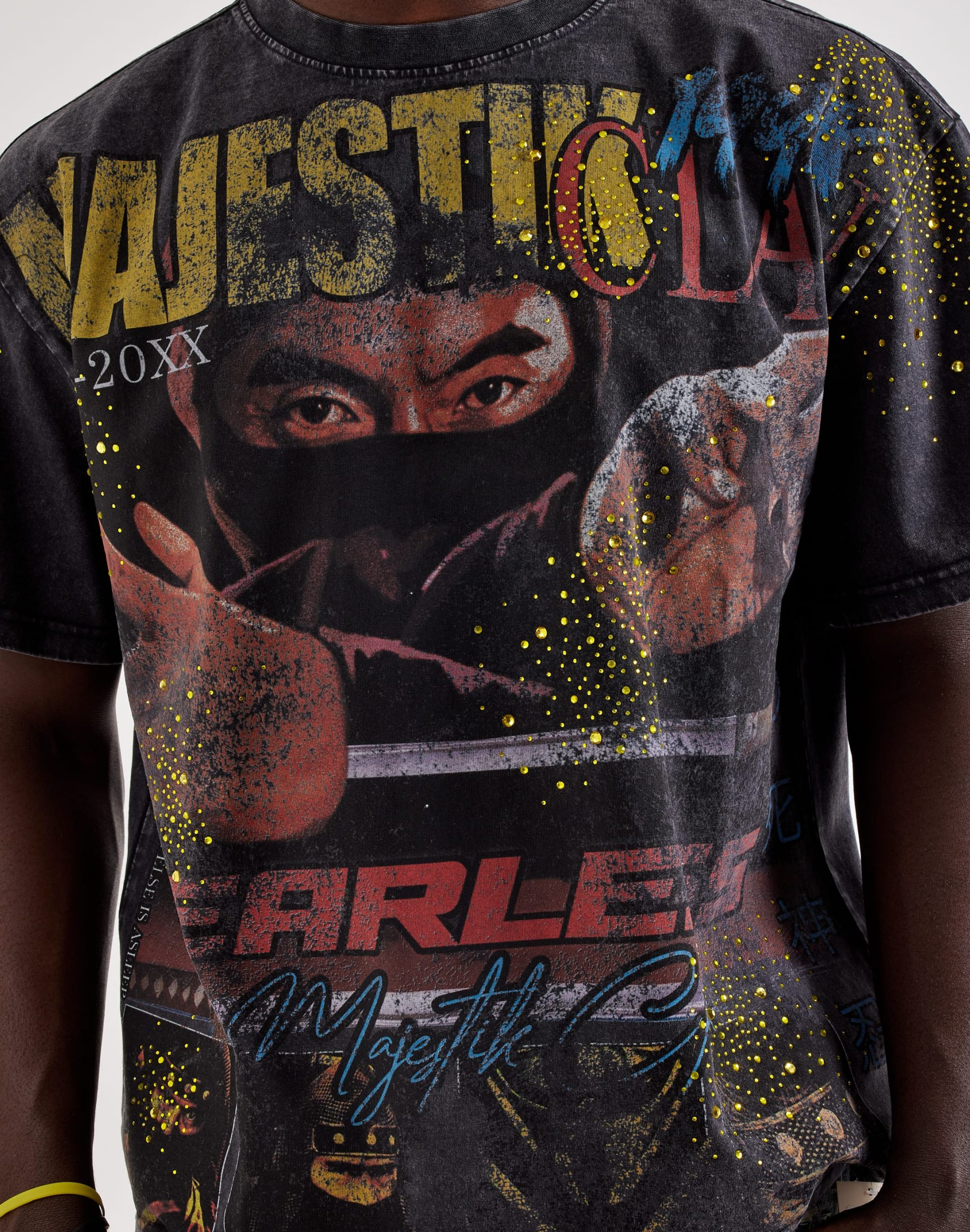 Majestik Fearless Ninja Rhinestone Tee - Image 3