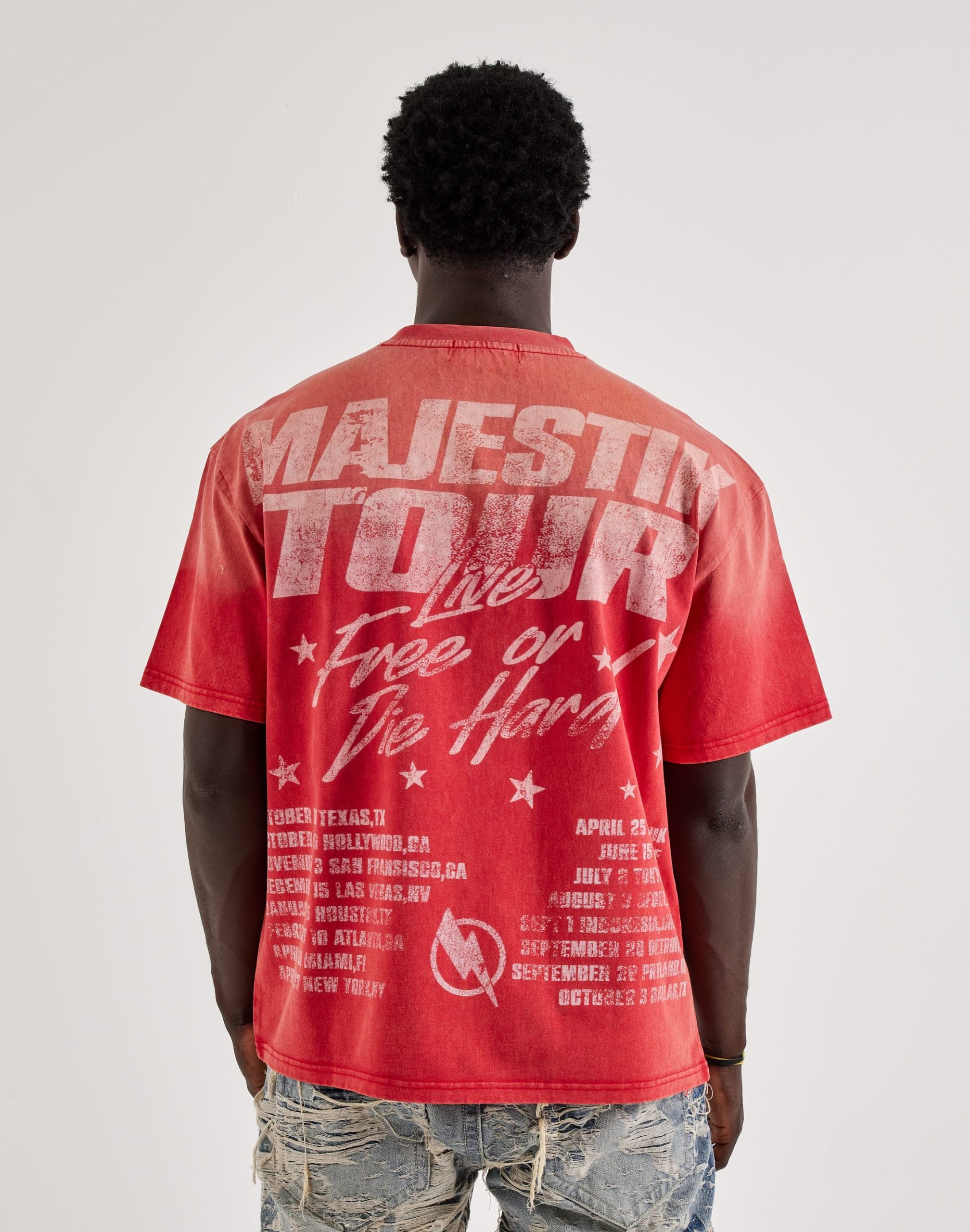 Majestik Old School Flame Rhinestone Tee - Image 2