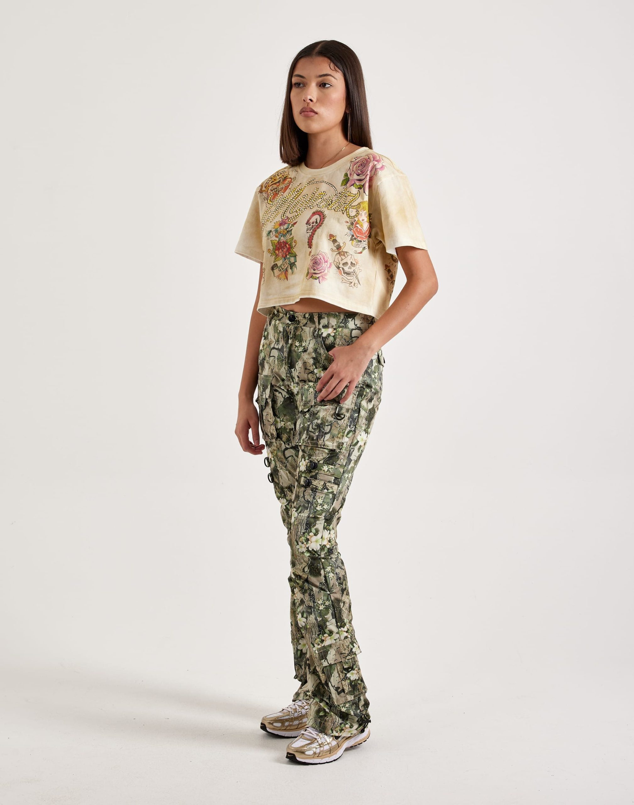 Majestik Allover-Print Cropped Tee - Image 4