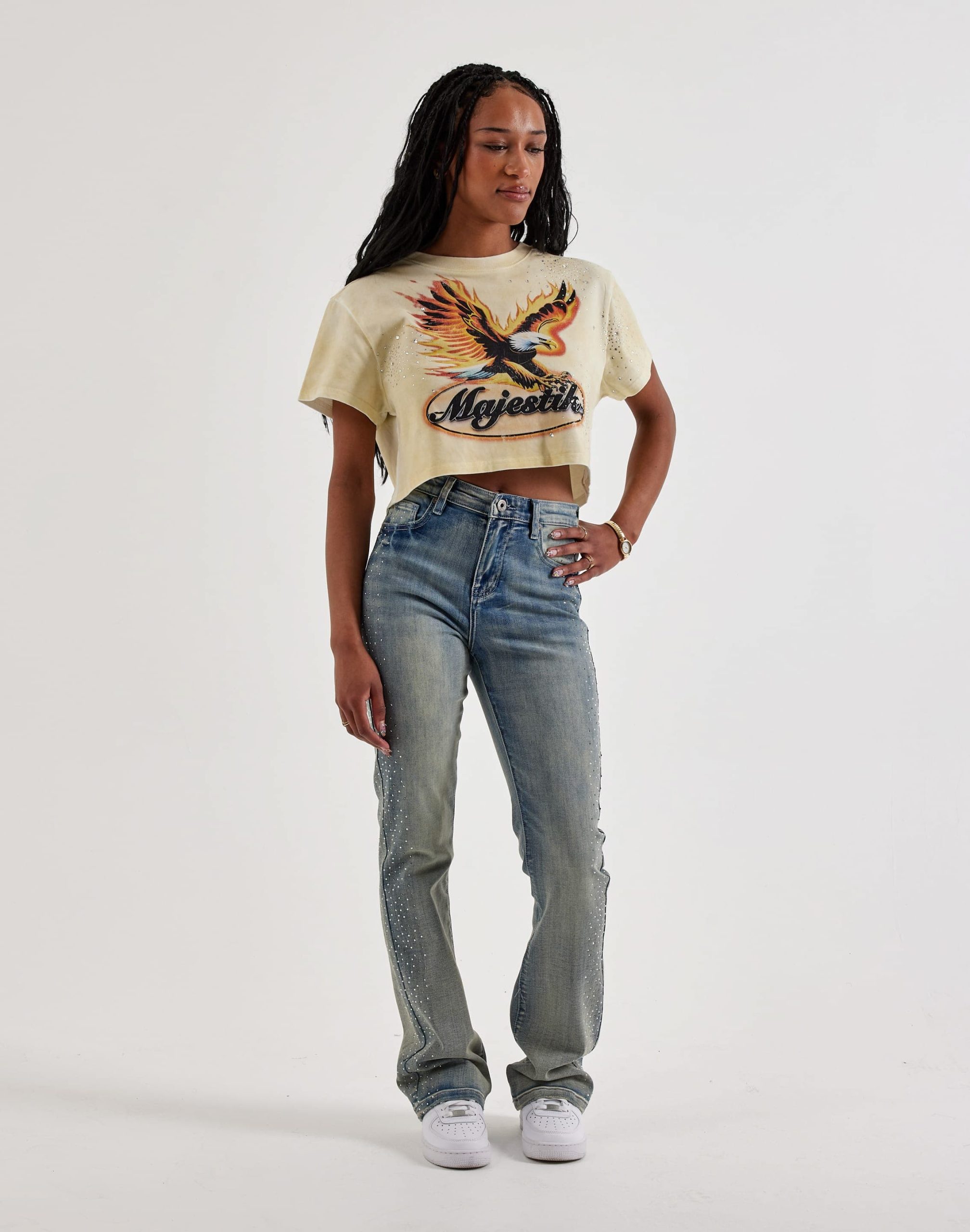 Majestik Eagle Rhinestone Tee - Image 4