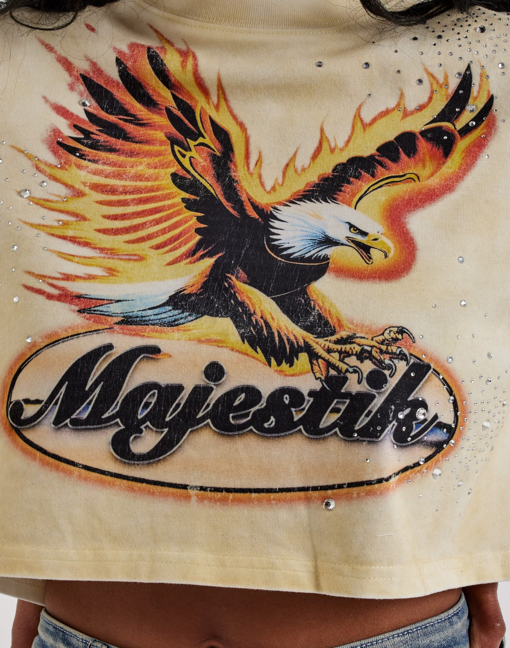 Majestik Eagle Rhinestone Tee - Image 2
