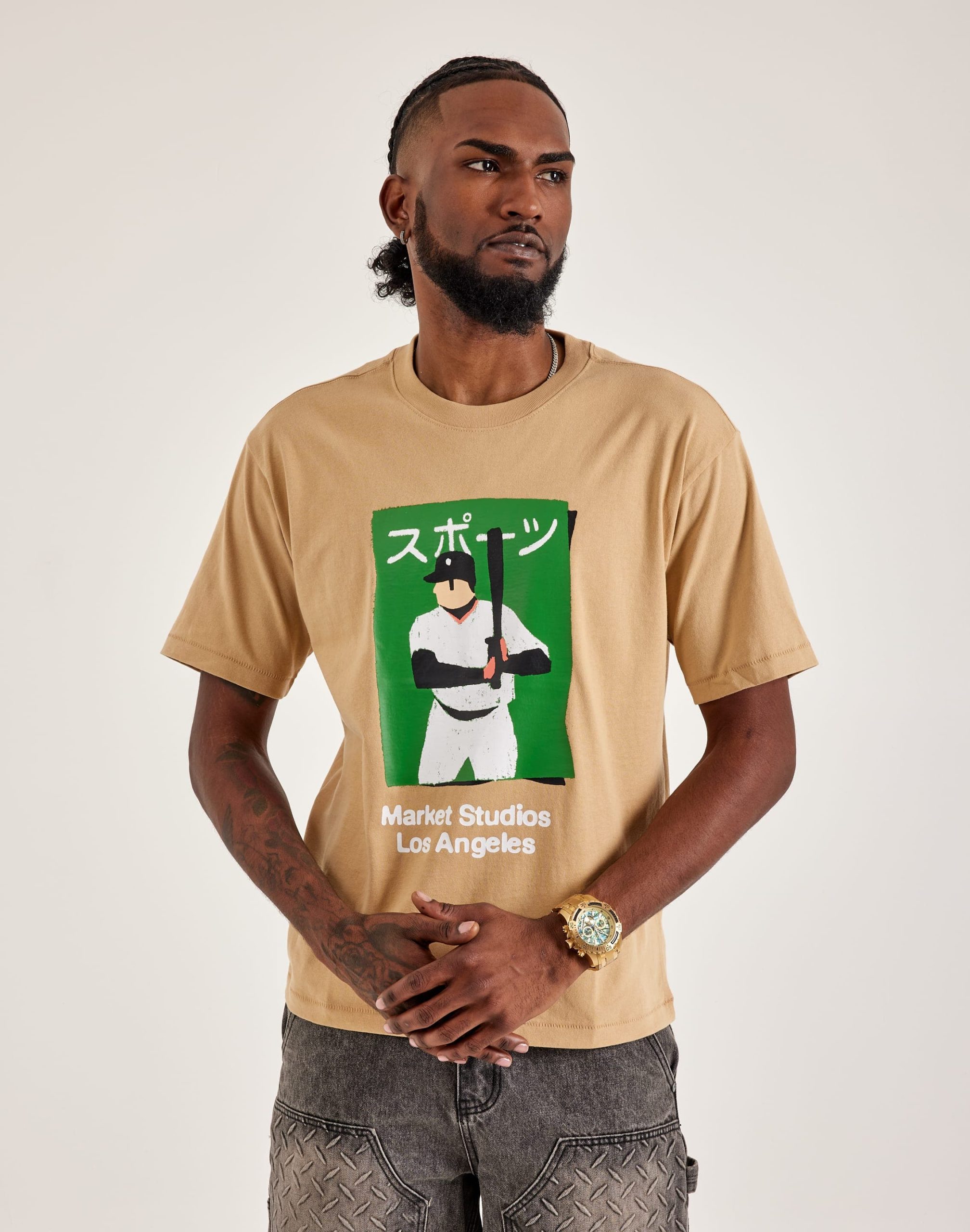 Market Illustrated Baseball Tee