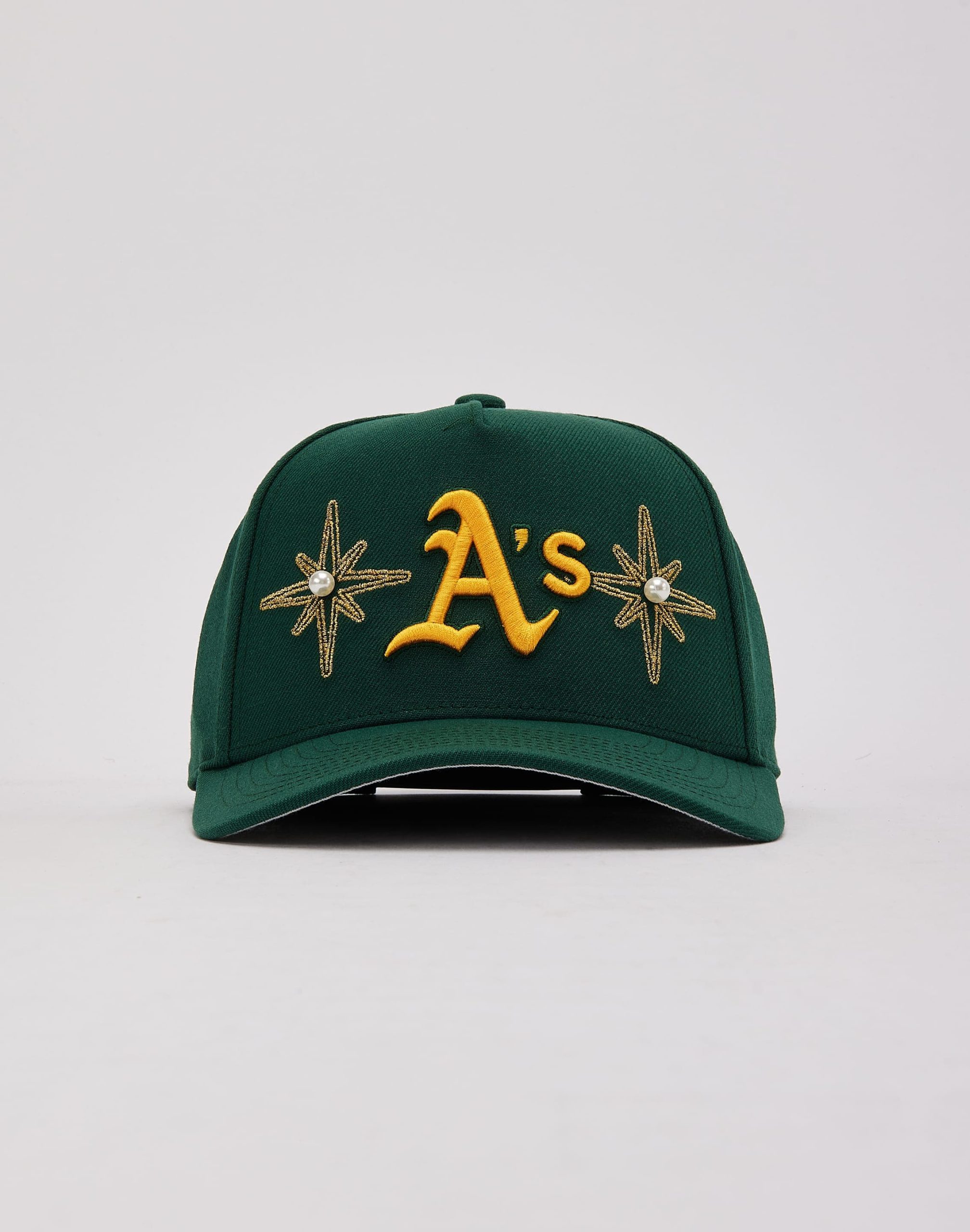 Mitchell & Ness MLB Athletics Star Stones Pro Pinch Snapback Hat - Image 2