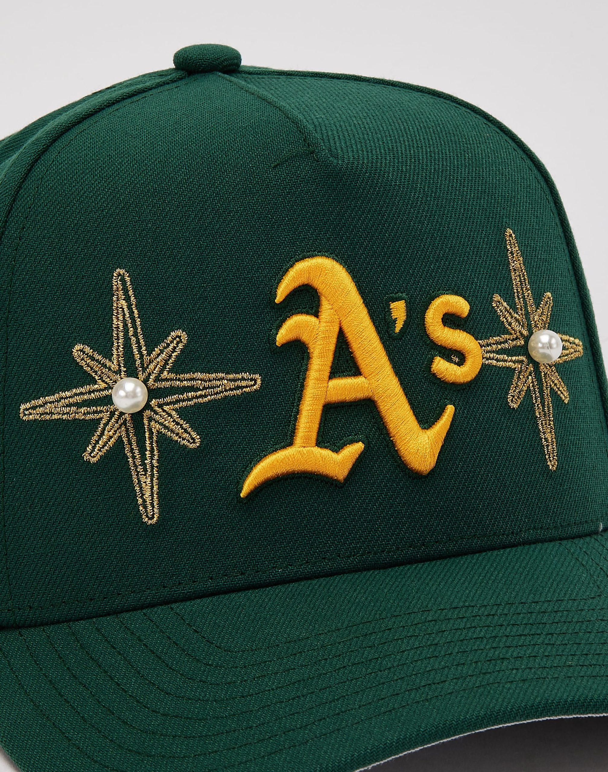 Mitchell & Ness MLB Athletics Star Stones Pro Pinch Snapback Hat - Image 4