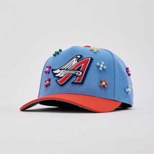 Mitchell & Ness MLB Anaheim Angels Beaded Pro Pinch Snapback Hat