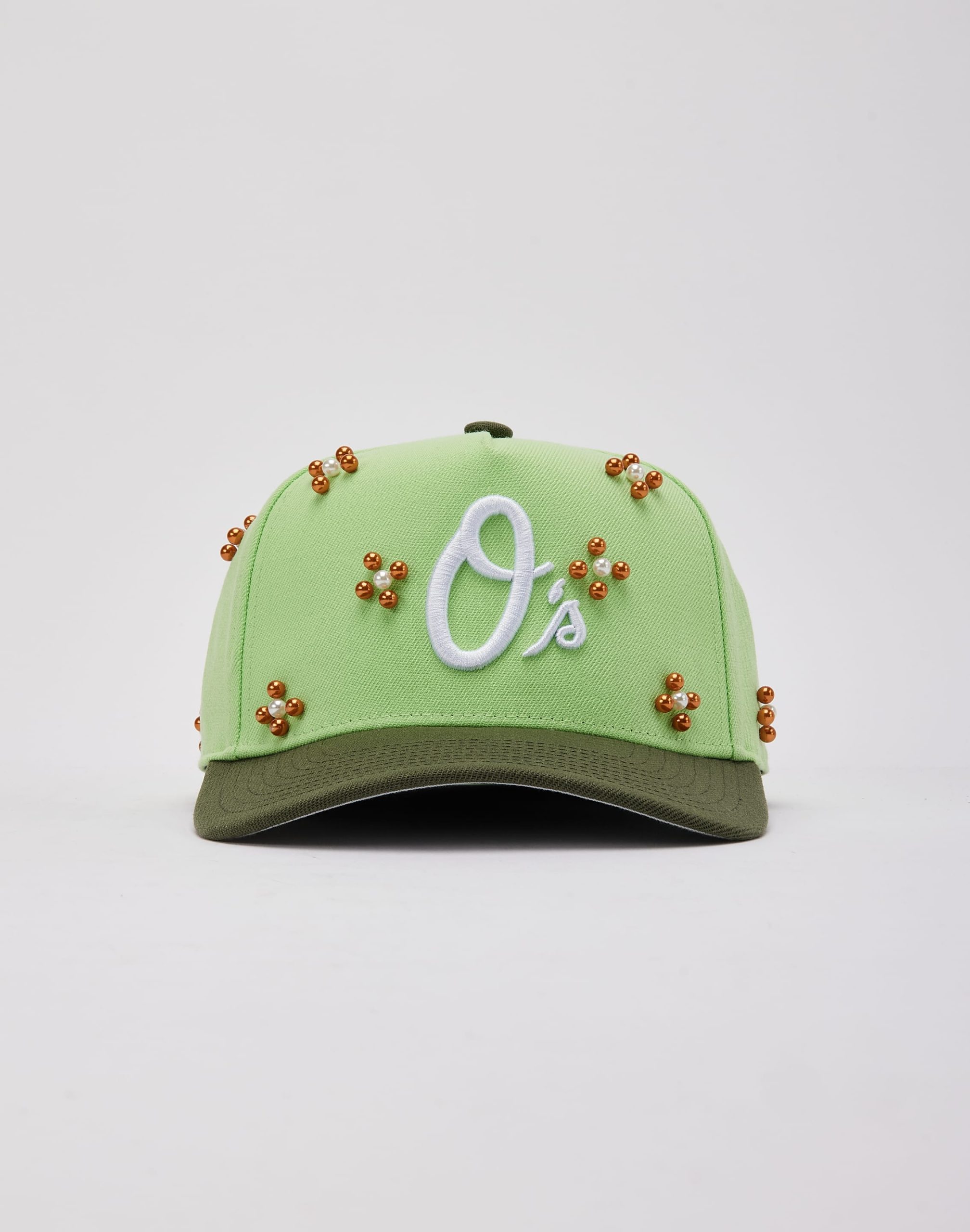 Mitchell & Ness MLB Baltimore Orioles Beaded Pro Pinch Snapback Hat - Image 2