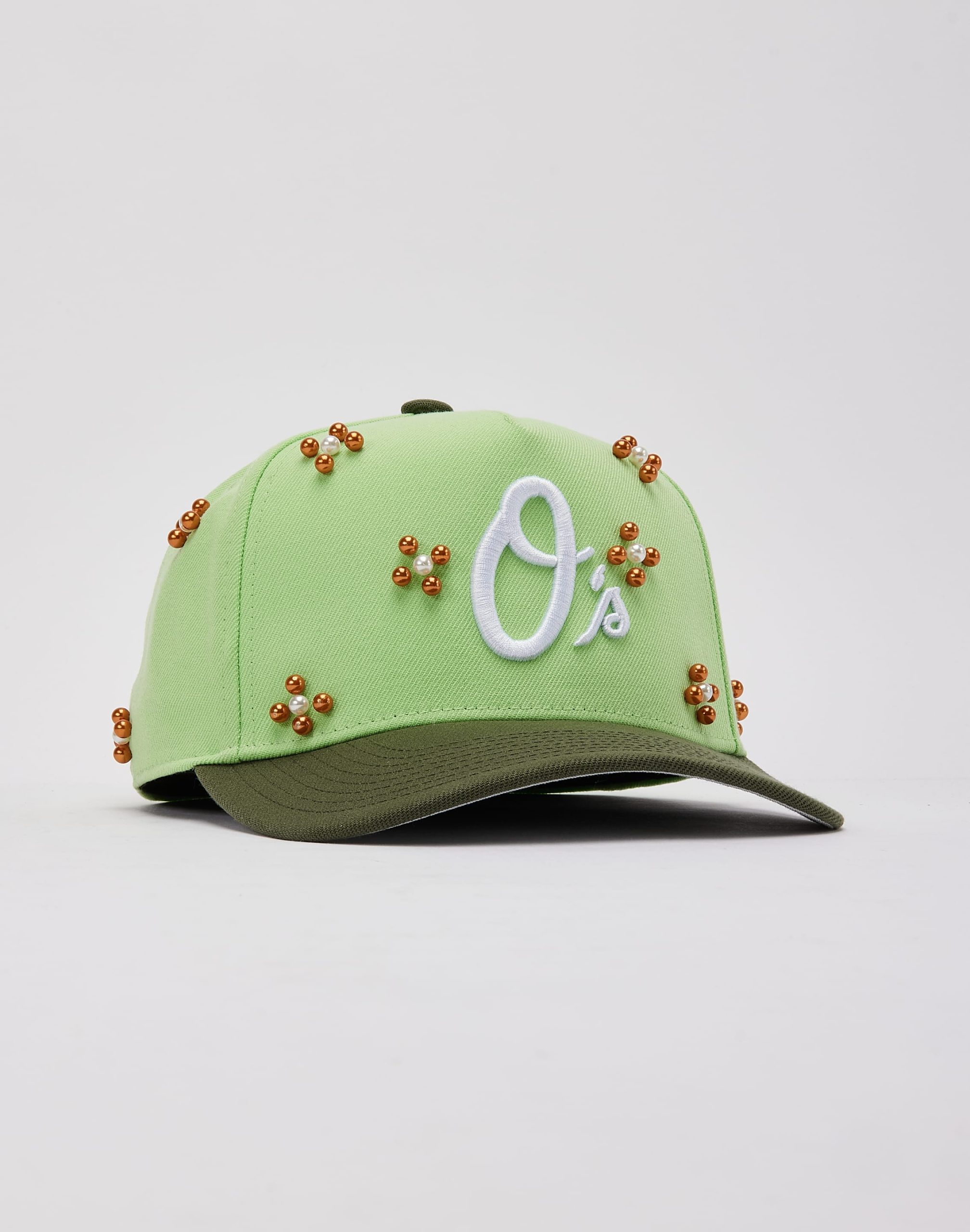 Mitchell & Ness MLB Baltimore Orioles Beaded Pro Pinch Snapback Hat - Image 3