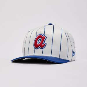 New Era MLB Atlanta Braves Satin Pinstripe 9Fifty A-Frame Snapback