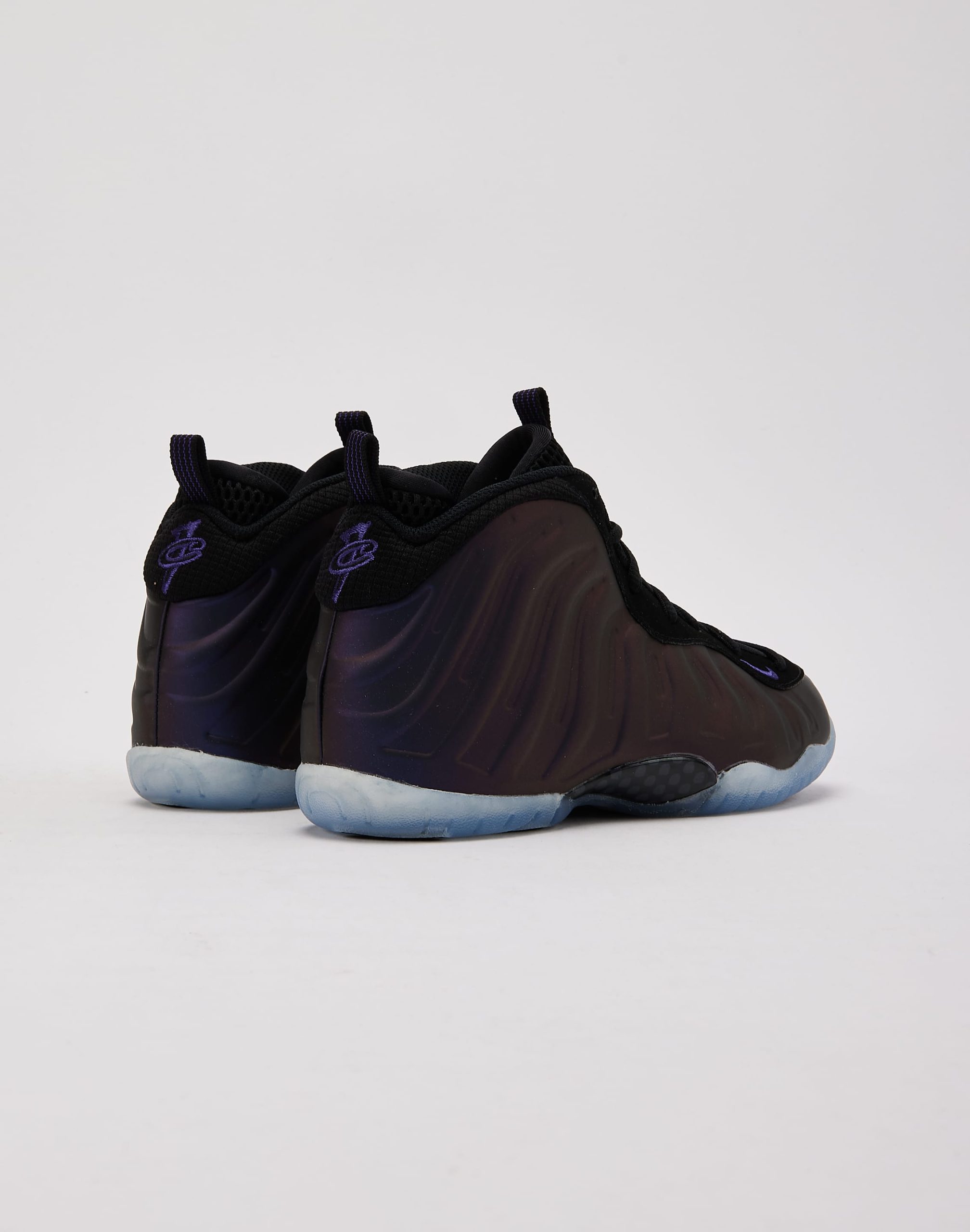Nike Little Posite One 'Black And Varsity Purple' Pre-School - Image 3