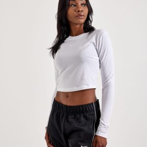 Nike Sportswear Chill Knit Long-Sleeve Cropped Shirt