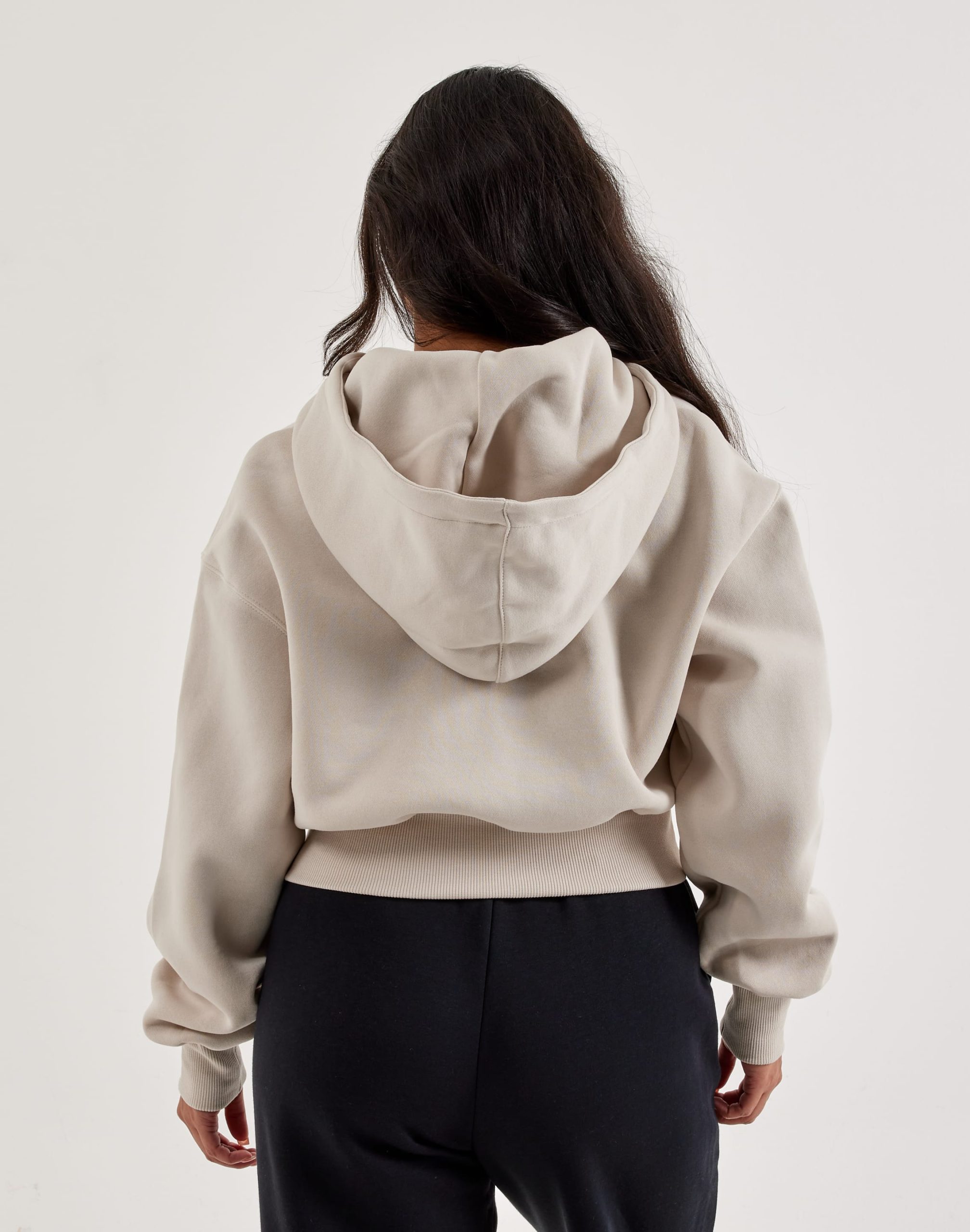 Nike Phoenix Fleece Loose Full-Zip Cropped Hoodie - Image 3