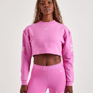 Nike Pro Dri-FIT French Terry Fleece Crewneck Sweatshirt