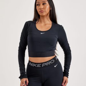Nike Pro Dri-FIT Cropped Long-Sleeve Top