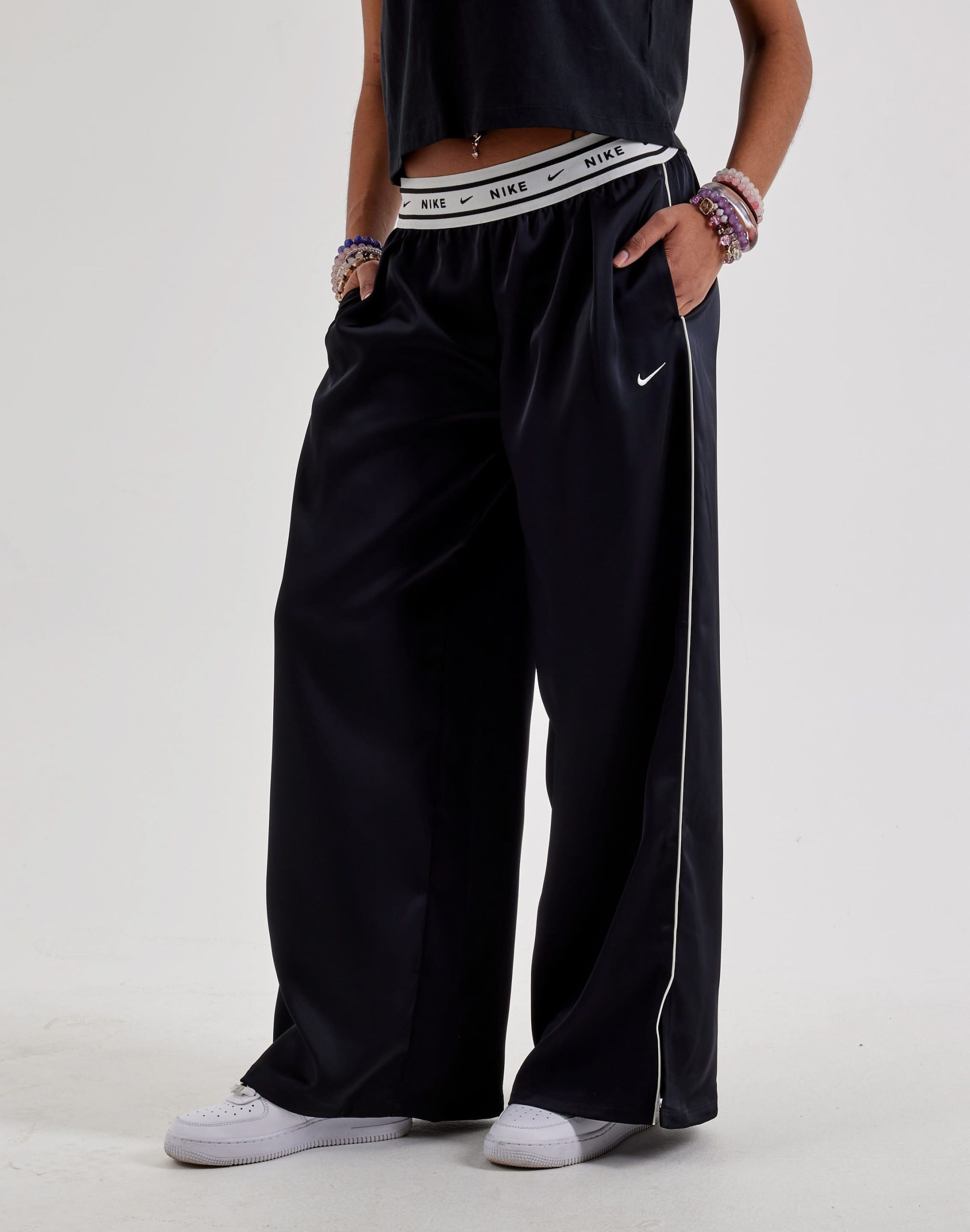 Nike Sportswear Loose Mid-Rise Satin Pants - Image 2