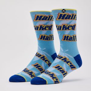 Odd Sox Half Baked Leaves Crew Socks