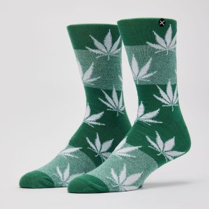 Odd Sox Green Leaf Crew Socks