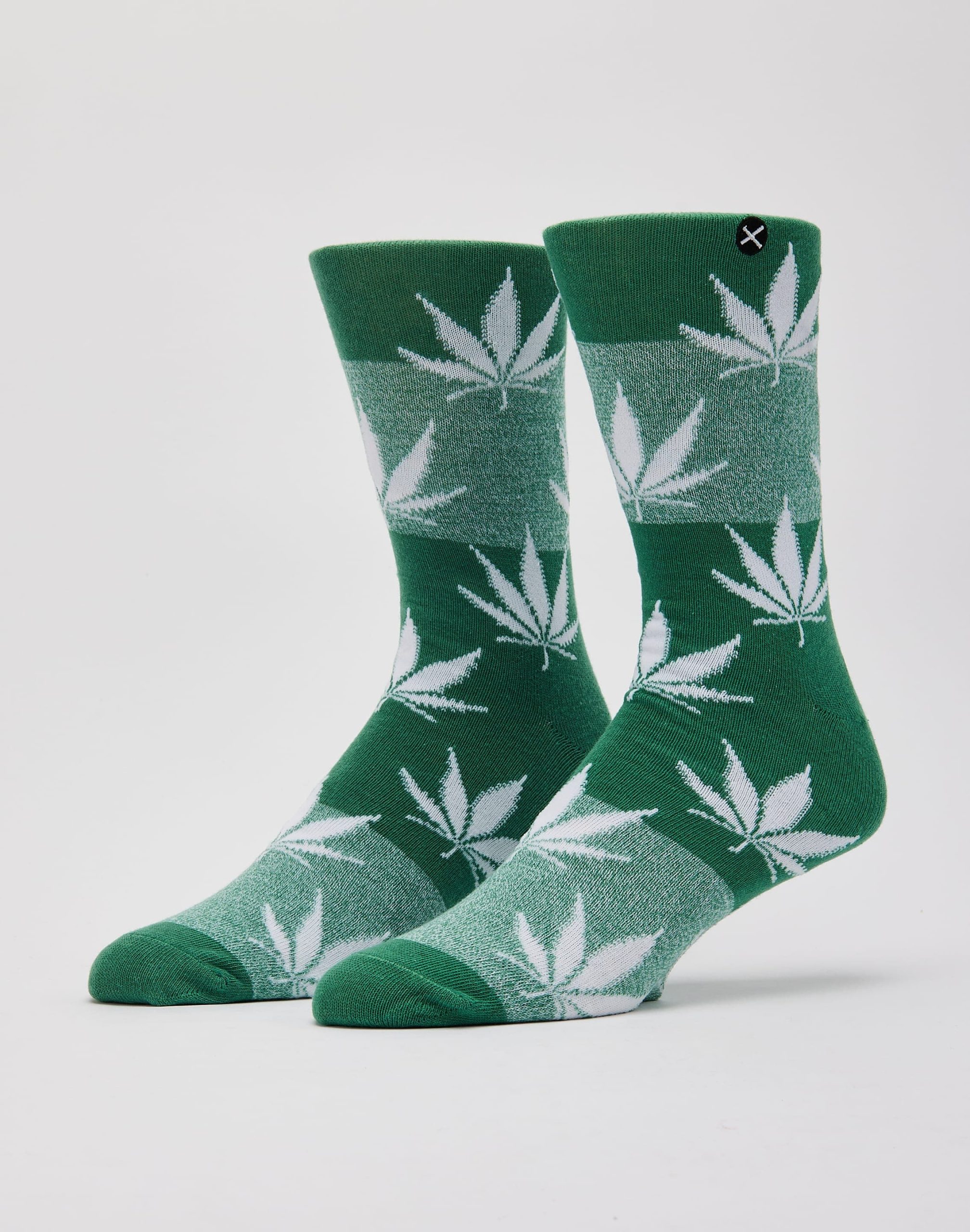 Odd Sox Green Leaf Crew Socks