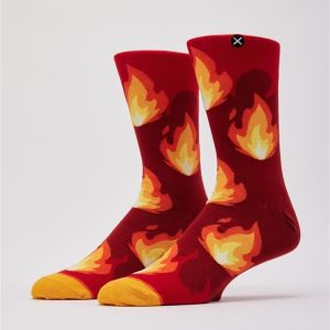 Odd Sox Fire Emoji Crew Socks
