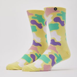 Odd Sox Easter Puddle Camo Crew Socks