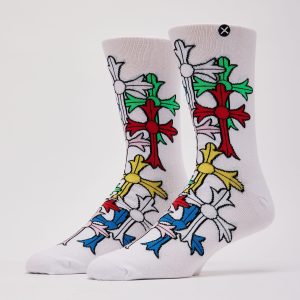Odd Sox Color Crosses Crew Socks