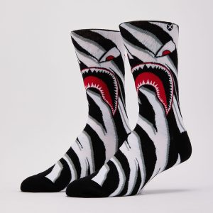Odd Sox Warplane Zebra Crew Socks