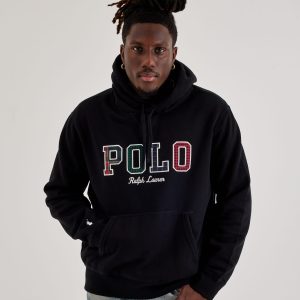 Polo Ralph Lauren Plaid Logo Fleece Pullover Hoodie