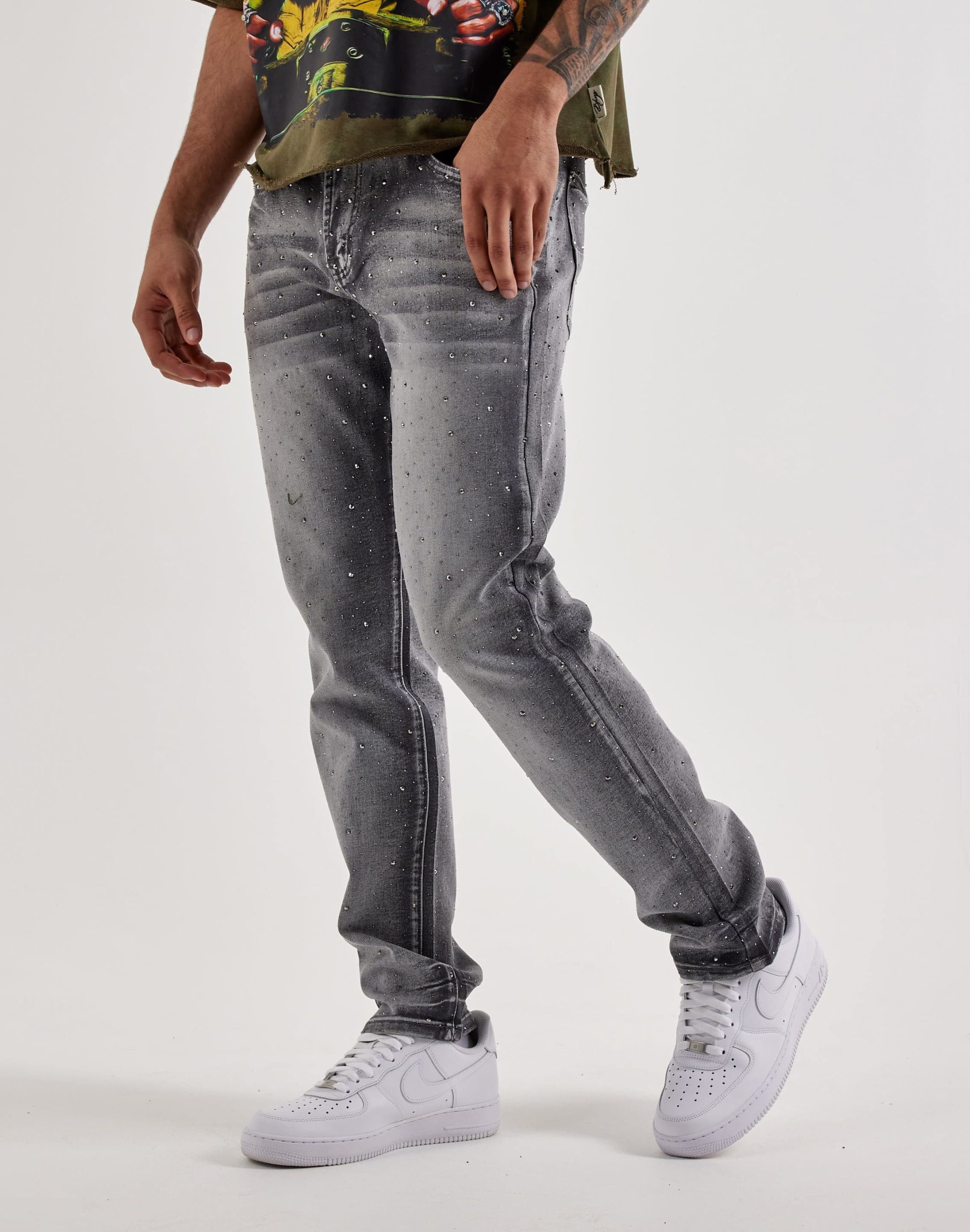 Preme Gemstone Slim Denim Jeans - Image 2