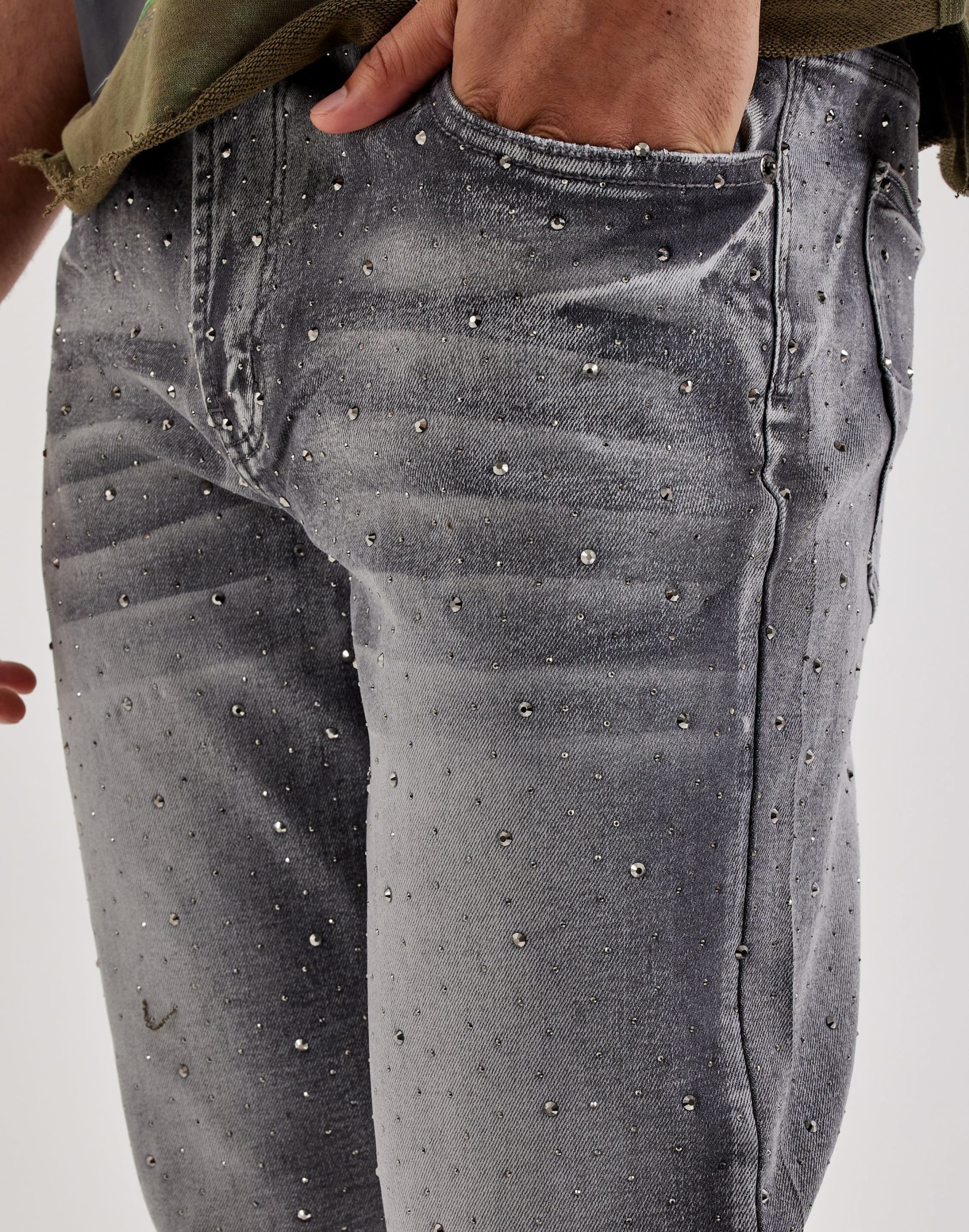 Preme Gemstone Slim Denim Jeans - Image 3