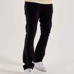 Preme Studded Stacked Denim Jeans