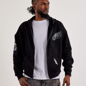 Pro Standard Philadelphia Eagles Rhinestone Zip-Up Hoodie