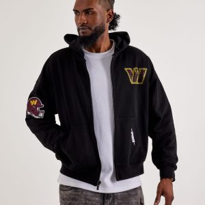 Pro Standard Washington Commanders Rhinestone-Zip-Up Hoodie