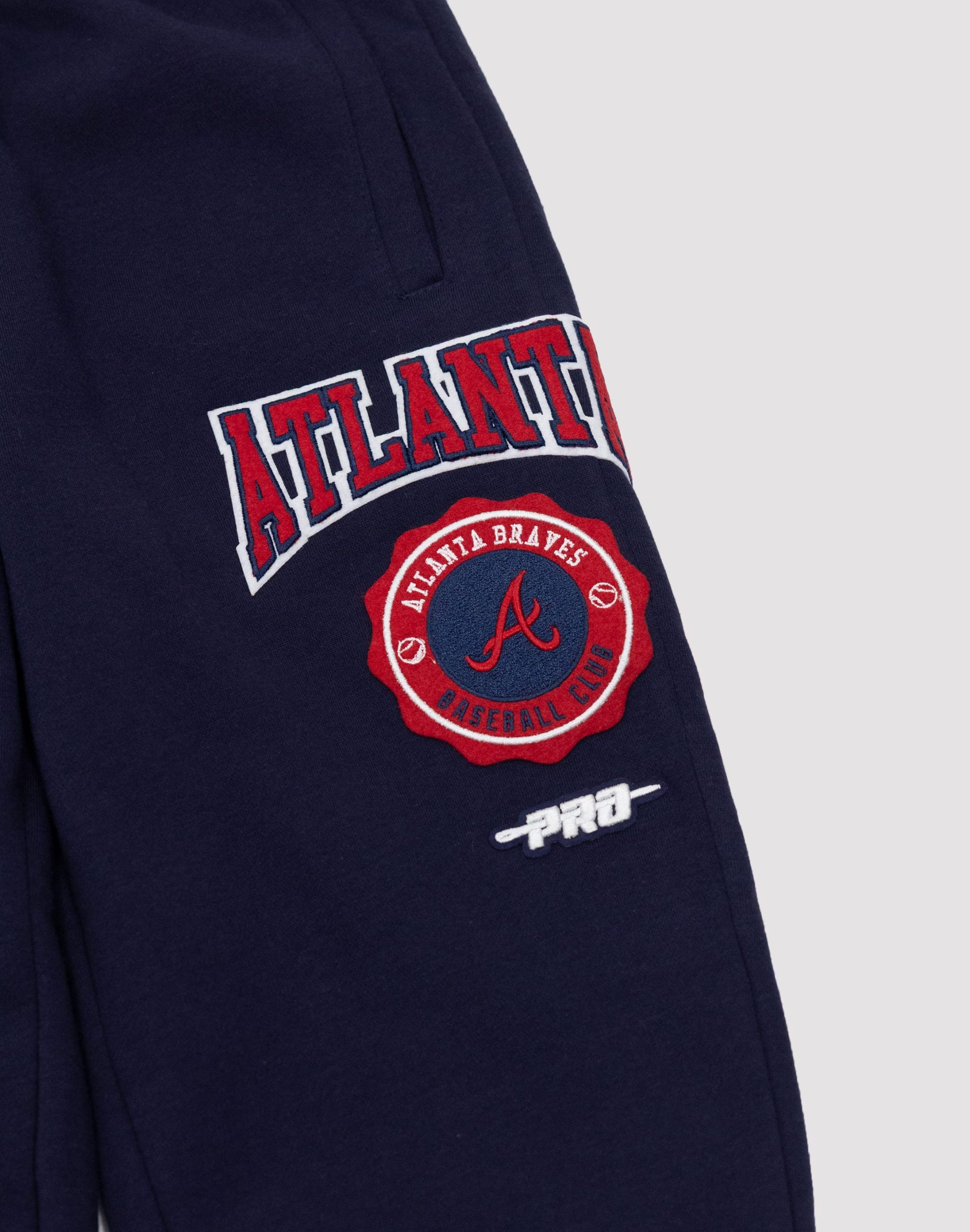 Pro Standard MLB Atlanta Braves Crest Fleece Joggers Grade-School - Image 2