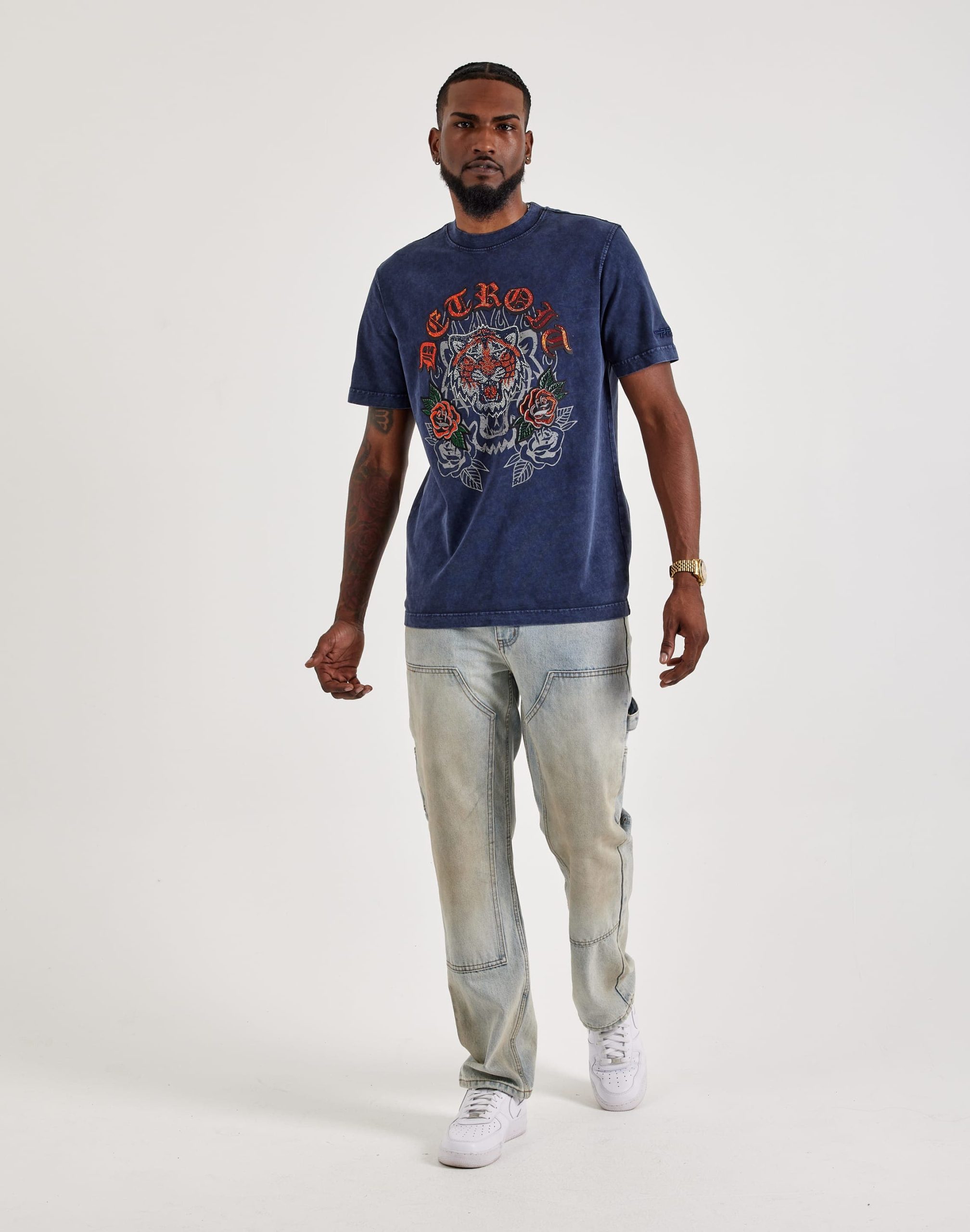 Pro Standard MLB Detroit Tigers Rhinestone Tee - Image 4