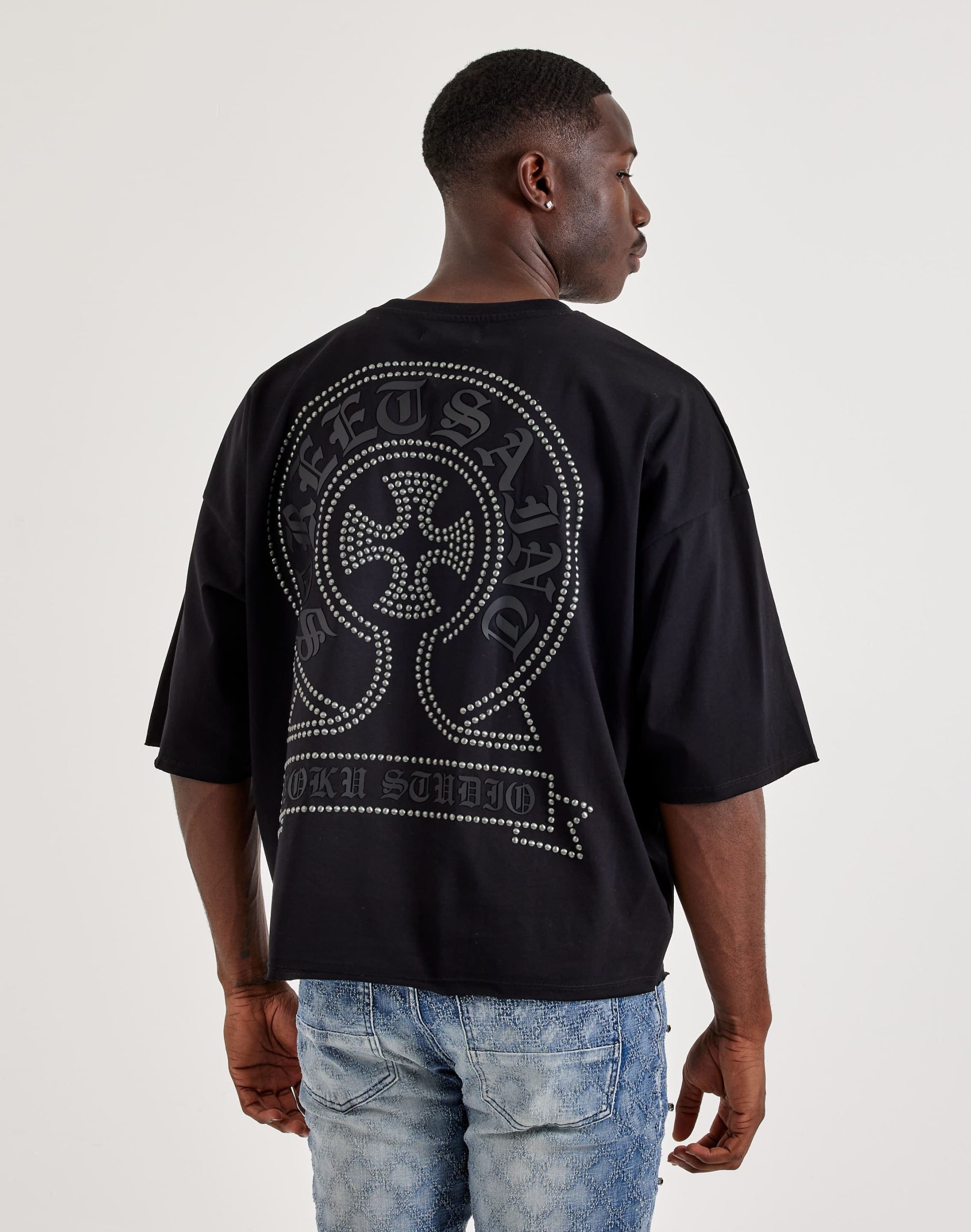 Roku Studio Saint Cropped Studded Tee