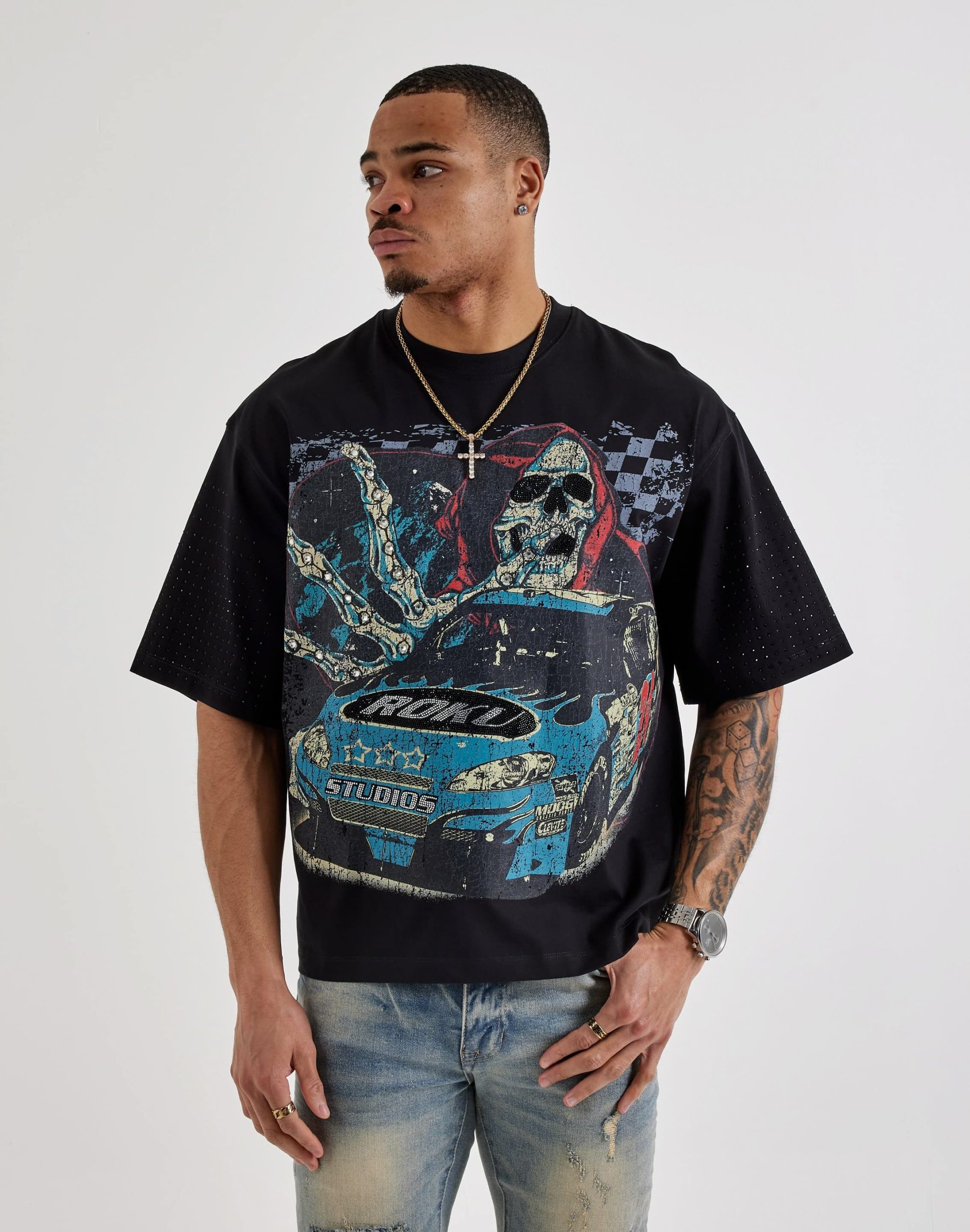 Roku Studio Just Go For The Gold Cropped Tee
