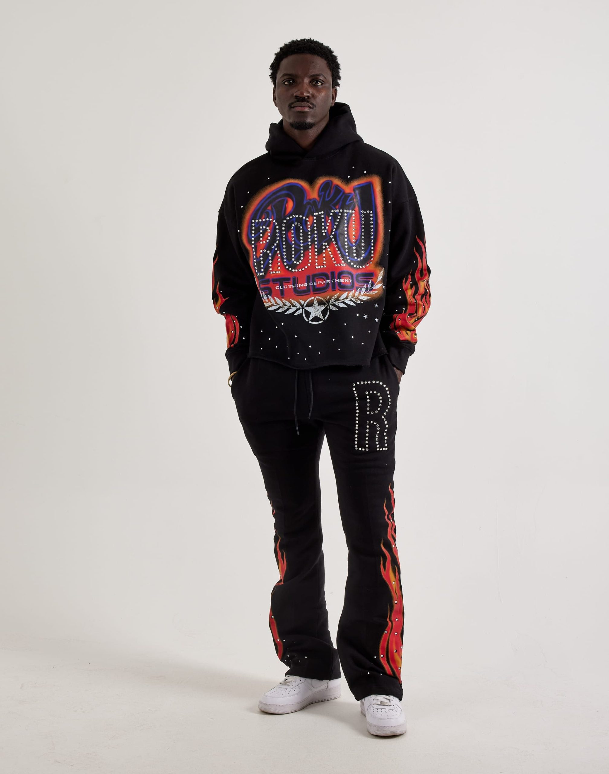 Roku Studio Airbrush Flame Pants - Image 5