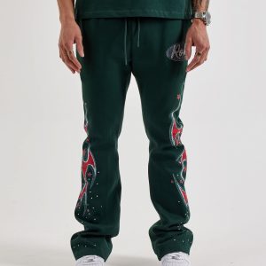 Roku Studio Flames Flared Fleece Pants